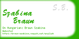 szabina braun business card